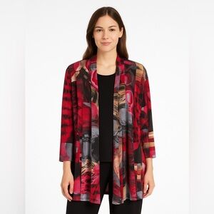 NWT Colorful Abstract Women's Cardigan